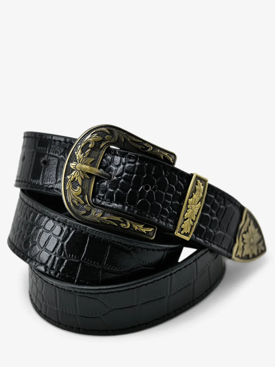 Homme PAUL MARIUS Ceintures | Laceinture Western Alligator