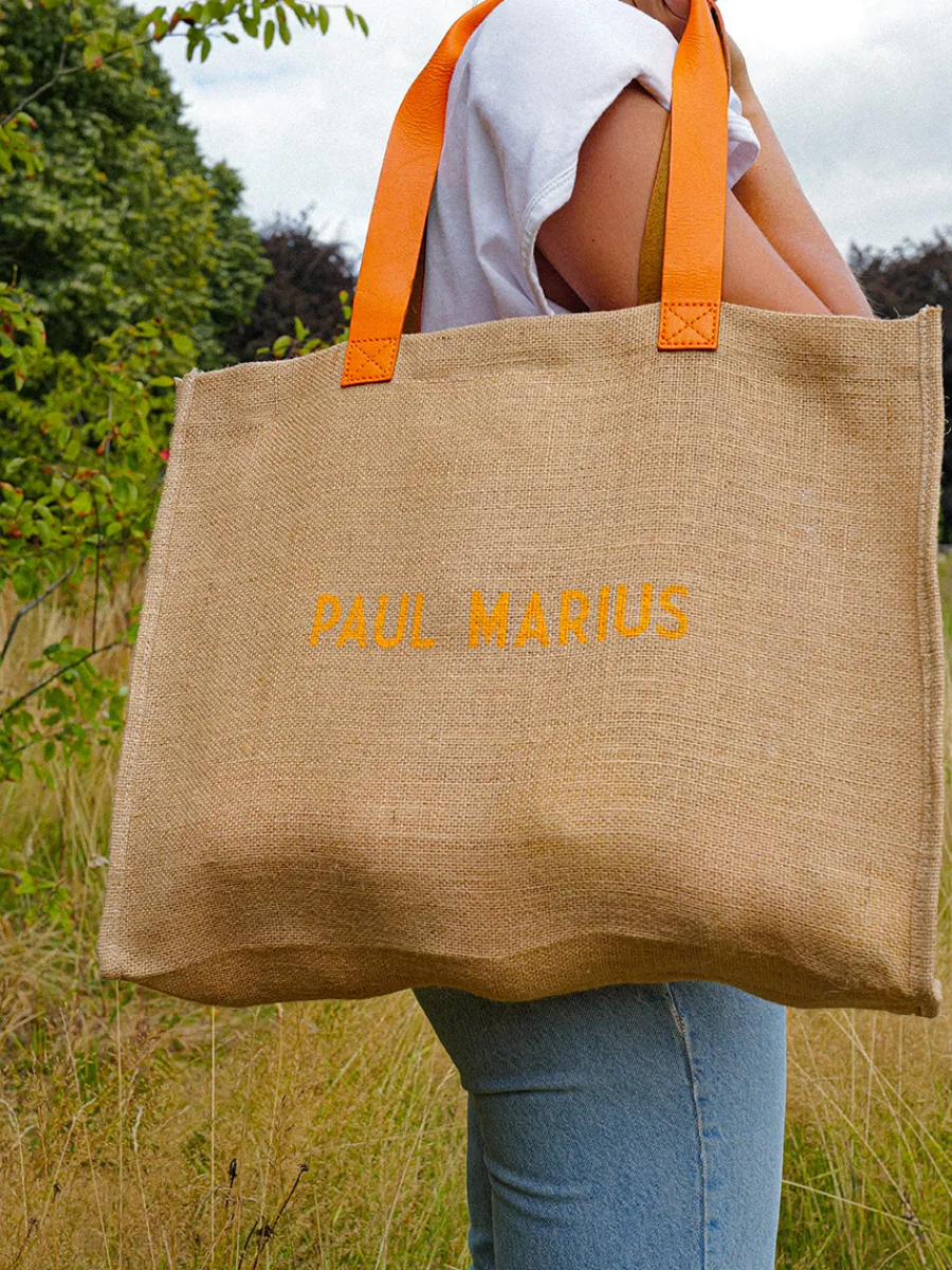 Femme PAUL MARIUS Sacs Porté Épaule | Lecabas Jute - Mangue