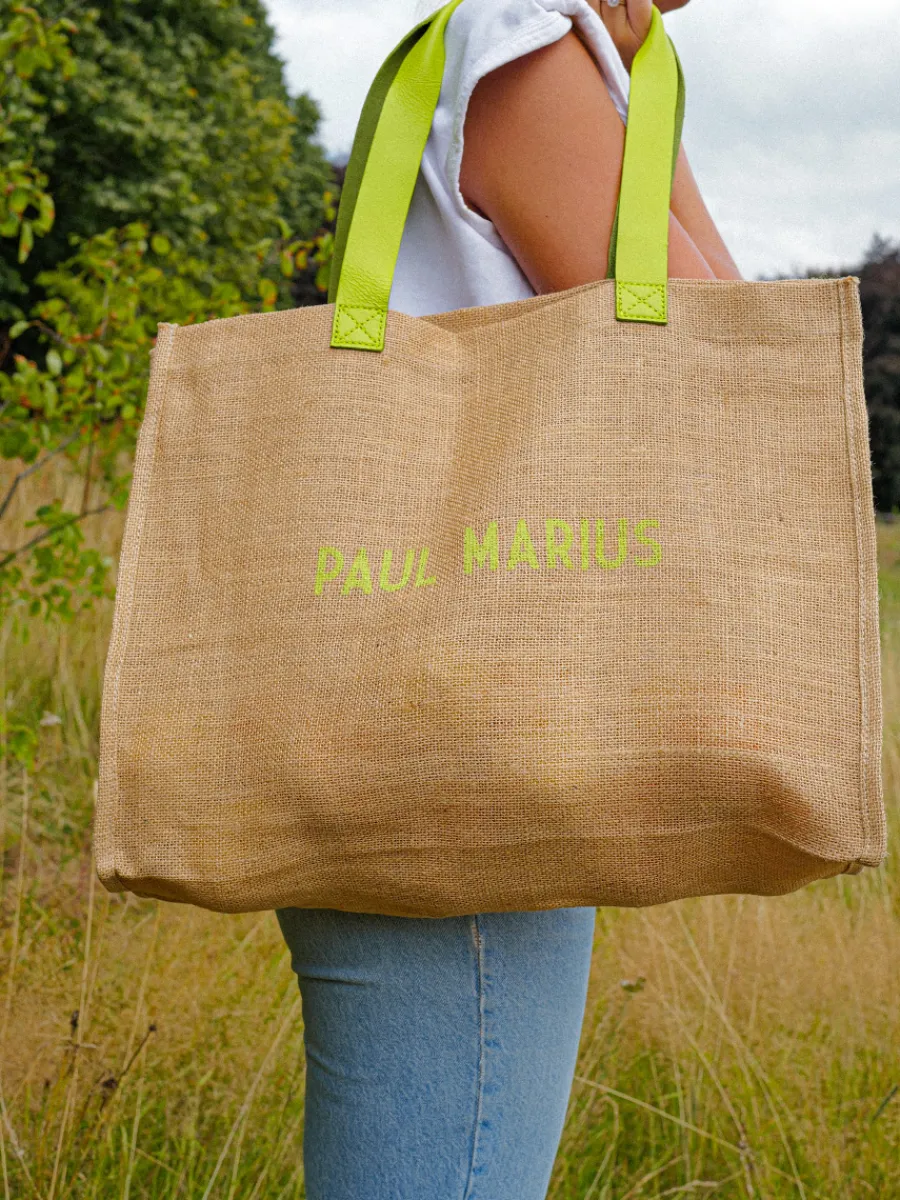 Femme PAUL MARIUS Sacs Porté Épaule | Lecabas Jute - Pomme