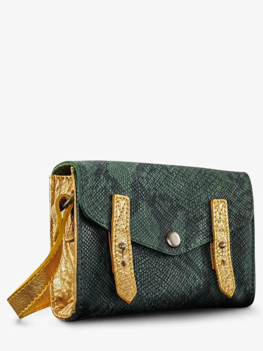 Femme PAUL MARIUS Mini Sacs | Lemini Indispensable Python - Vert Foret