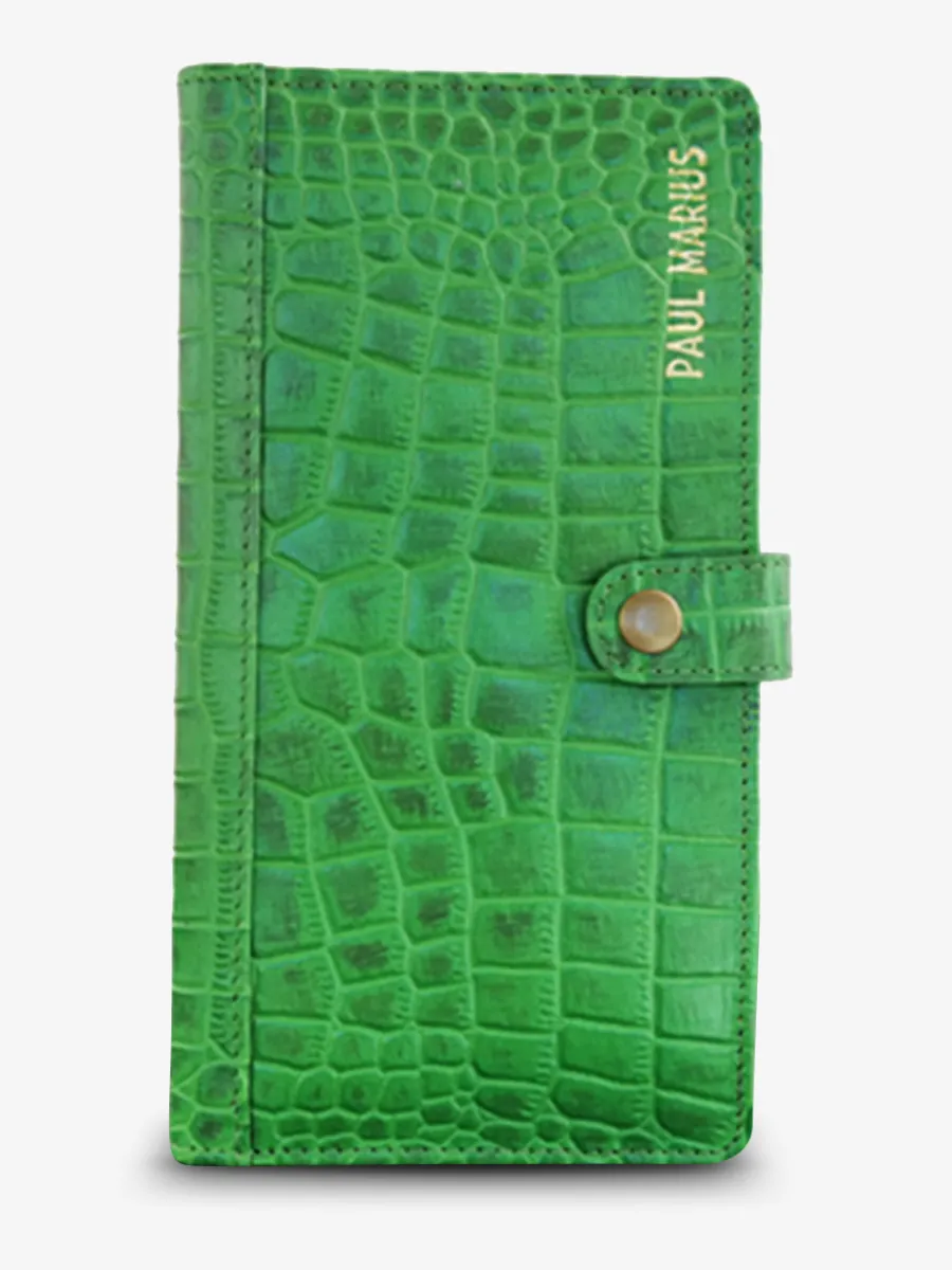 Femme PAUL MARIUS Portefeuilles | Leportefeuille Charlotte N°2 Alligator Cocktail